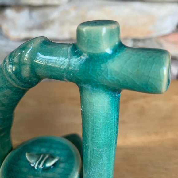 VTG Asian Teapot Ceramic Bamboo Tea Pot - Picture 13 of 13